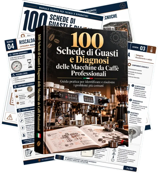100 Schede di Guasti e Diagnosi delle Macchine da Caffè Professionali